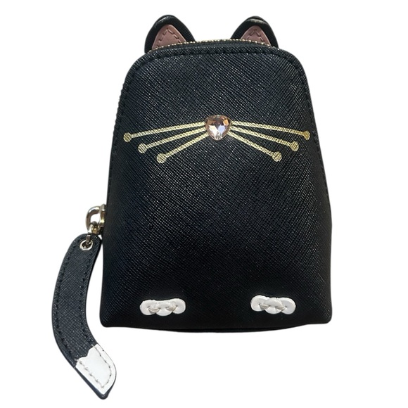 KATE SPADE Jazz Things Up Black Cat Coin Purse - Picture 1 of 14